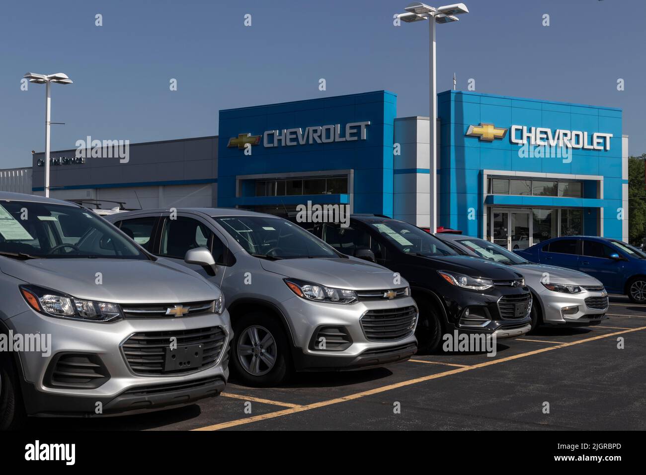 Cincinnati Circa July 2022 Used car display at a Chevrolet