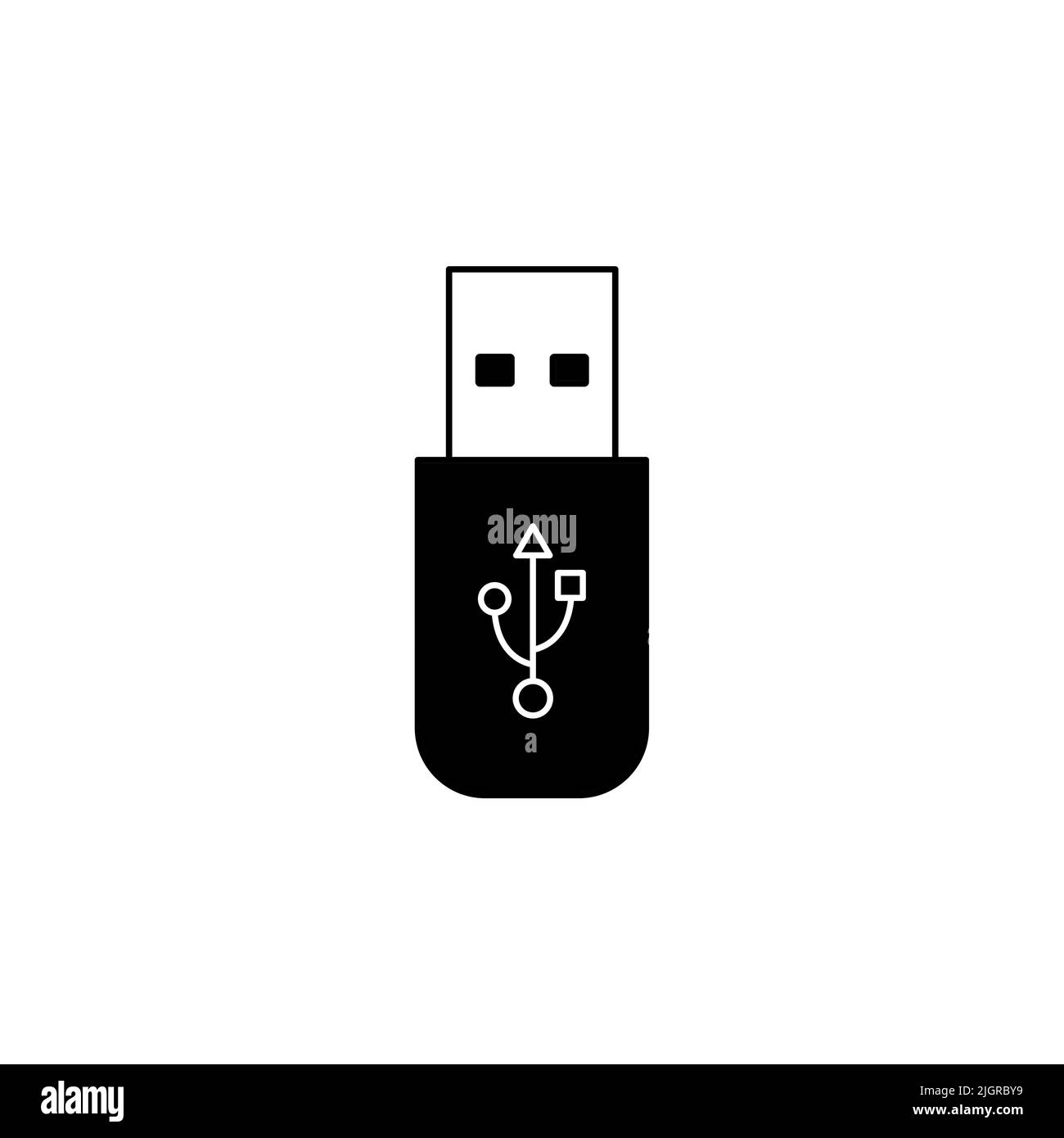 Usb flash drive black icon, memory stick icon. usb Icon. Flash memory symbol, web and computer icon Stock Vector