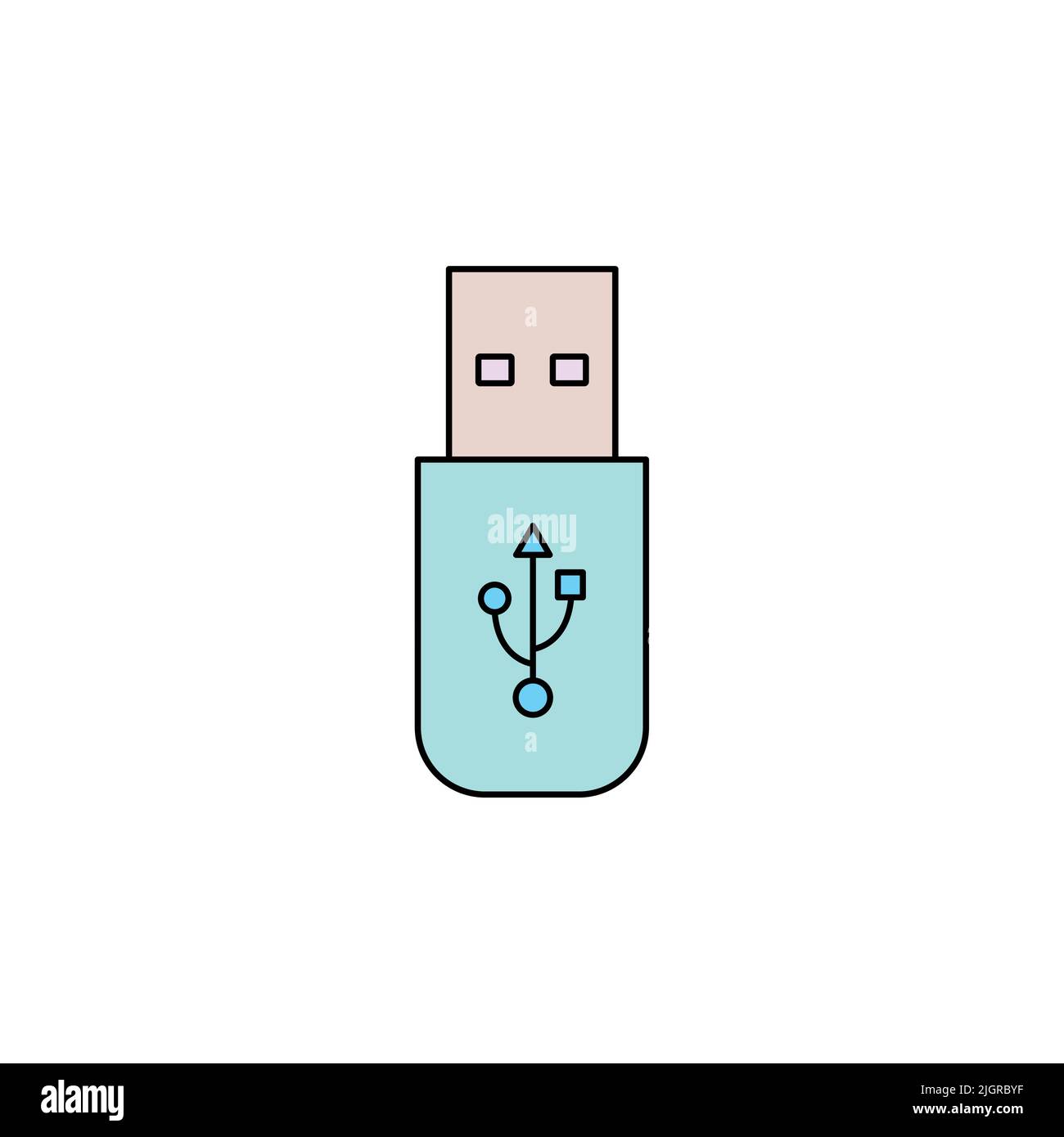 Usb flash drive color icon, memory stick icon. usb Icon. Flash memory ...