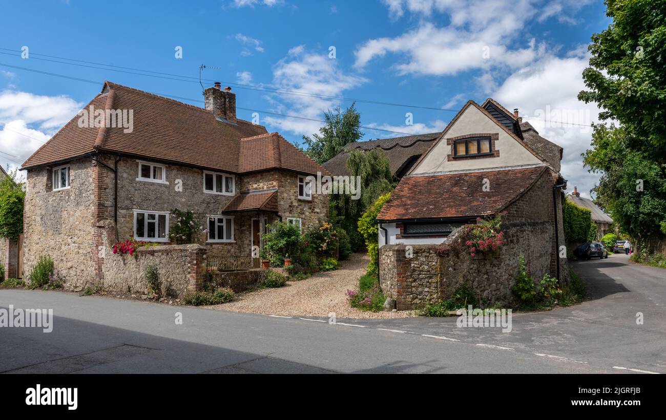 The Village of Amberley, West Sussex - 'The Prettiest Village in Sussex' Stock Photo