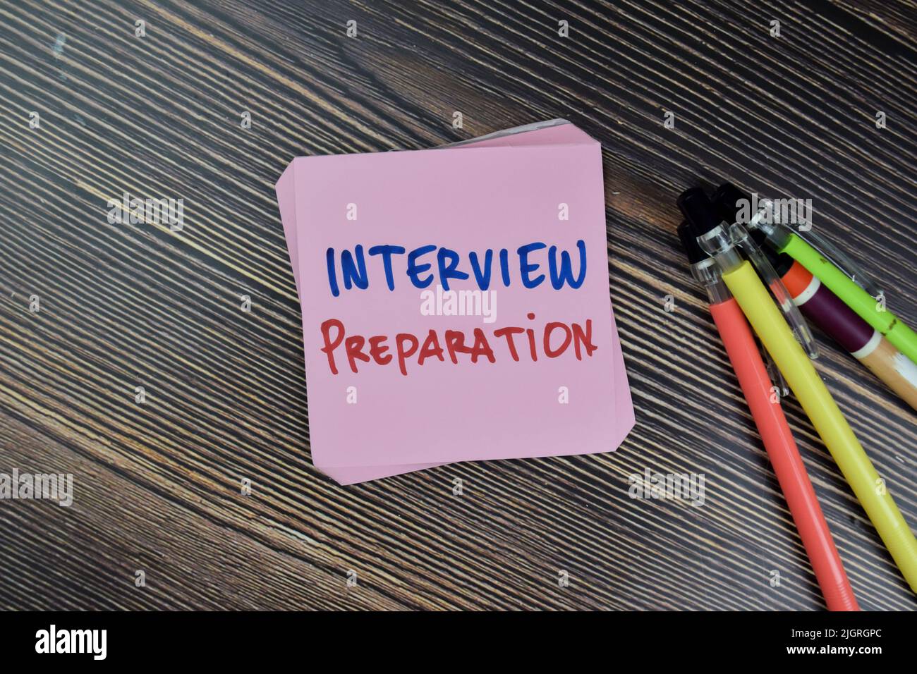 Interview Prep Sticky Notes Professional interview preparation hi-res stock photography and images ...