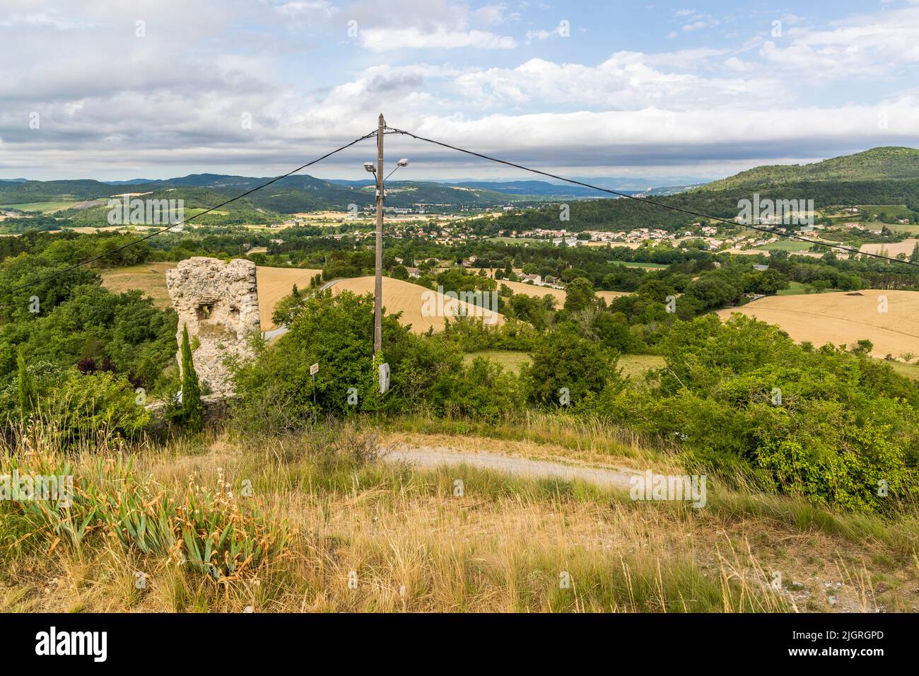 Mirabel was once a fortified high village (village perché) in France Stock Photo