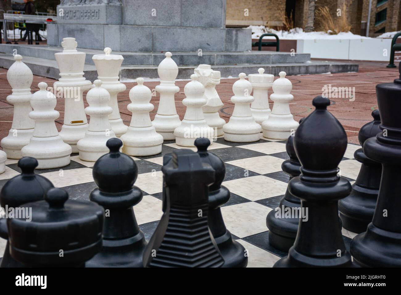 Big street chess pieces stock image. Image of large - 191891493