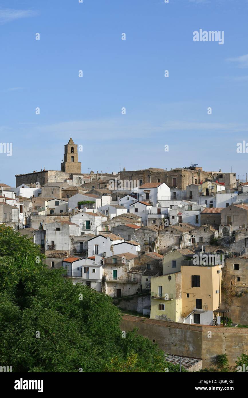 A narrow street between the old houses of an ancient town in Matera