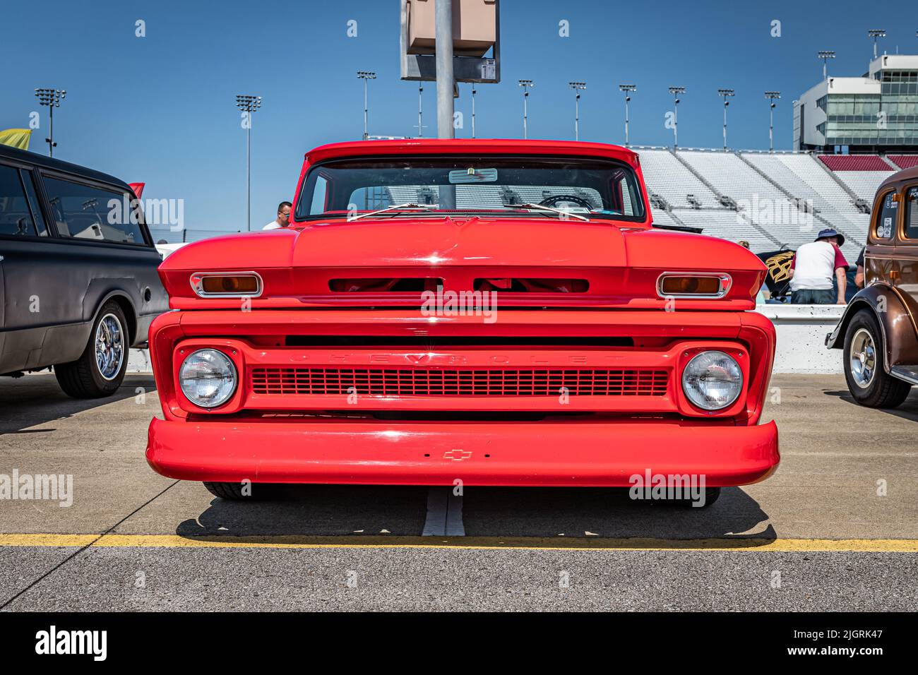 Lebanon, TN - May 14, 2022: Low perspective front view of a 1965