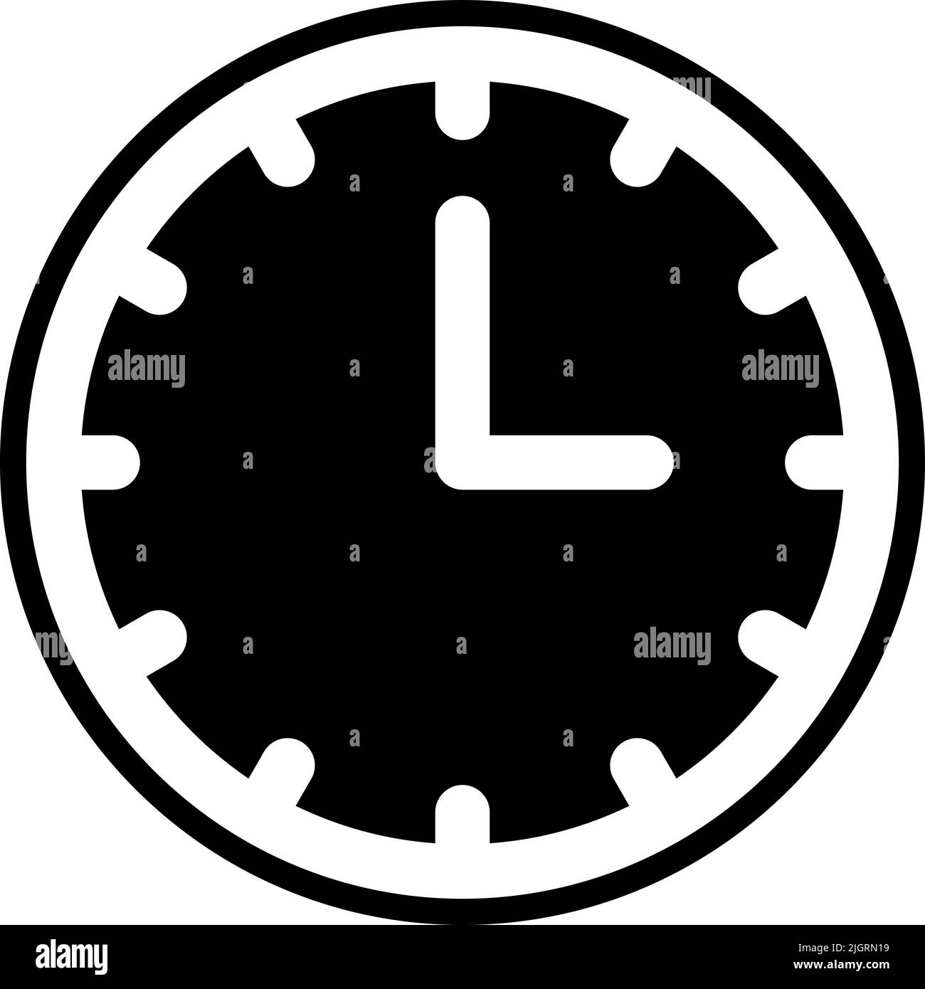 Back to school clock icon . Stock Vector