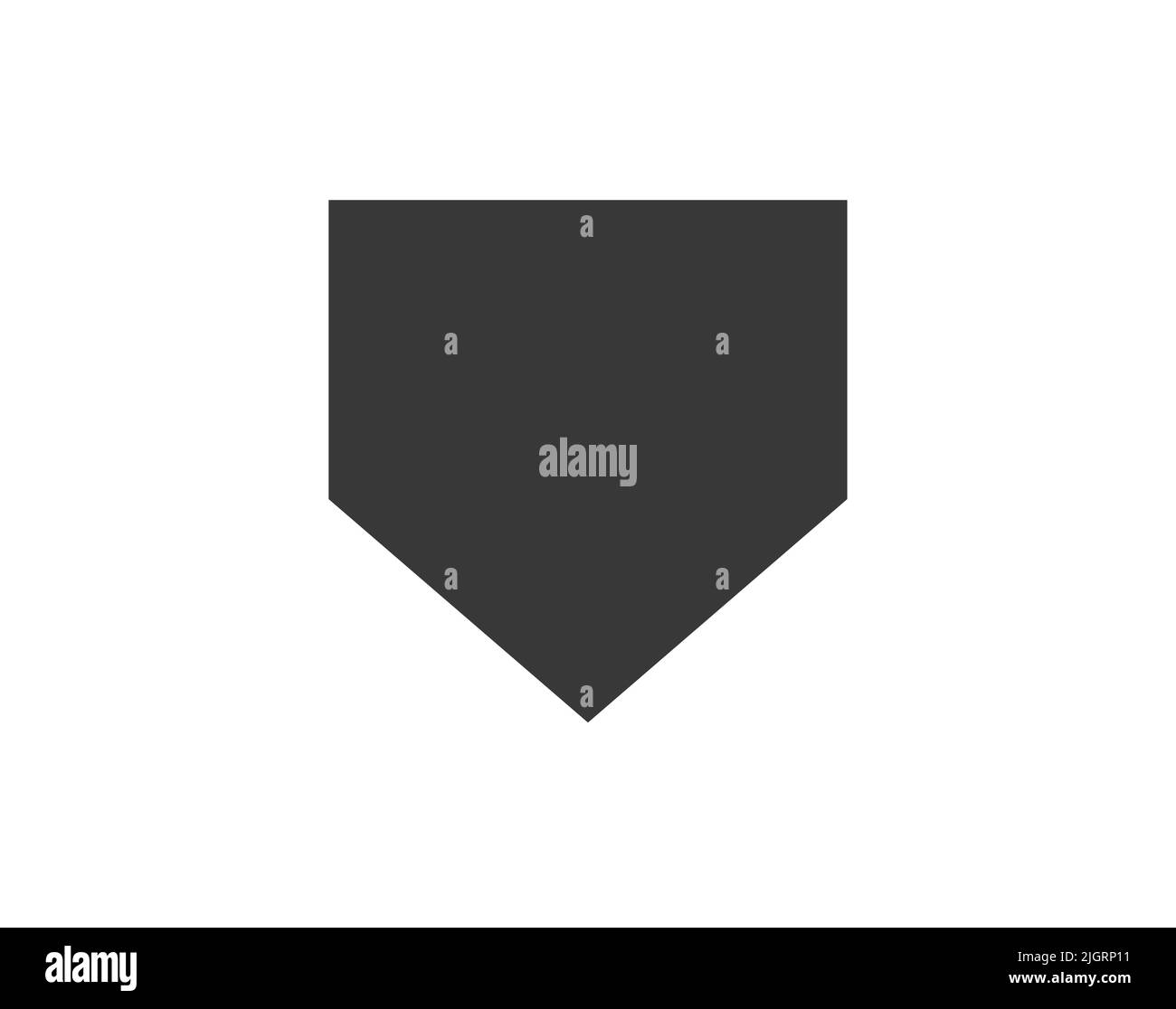 Baseball Home Plate Vector Icon. Vector Template Design. Silhouette. Playing. Home base. Sport. Stock Vector