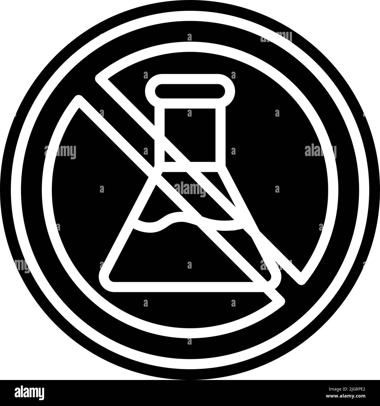 Chemistry prohibited icon . Stock Vector