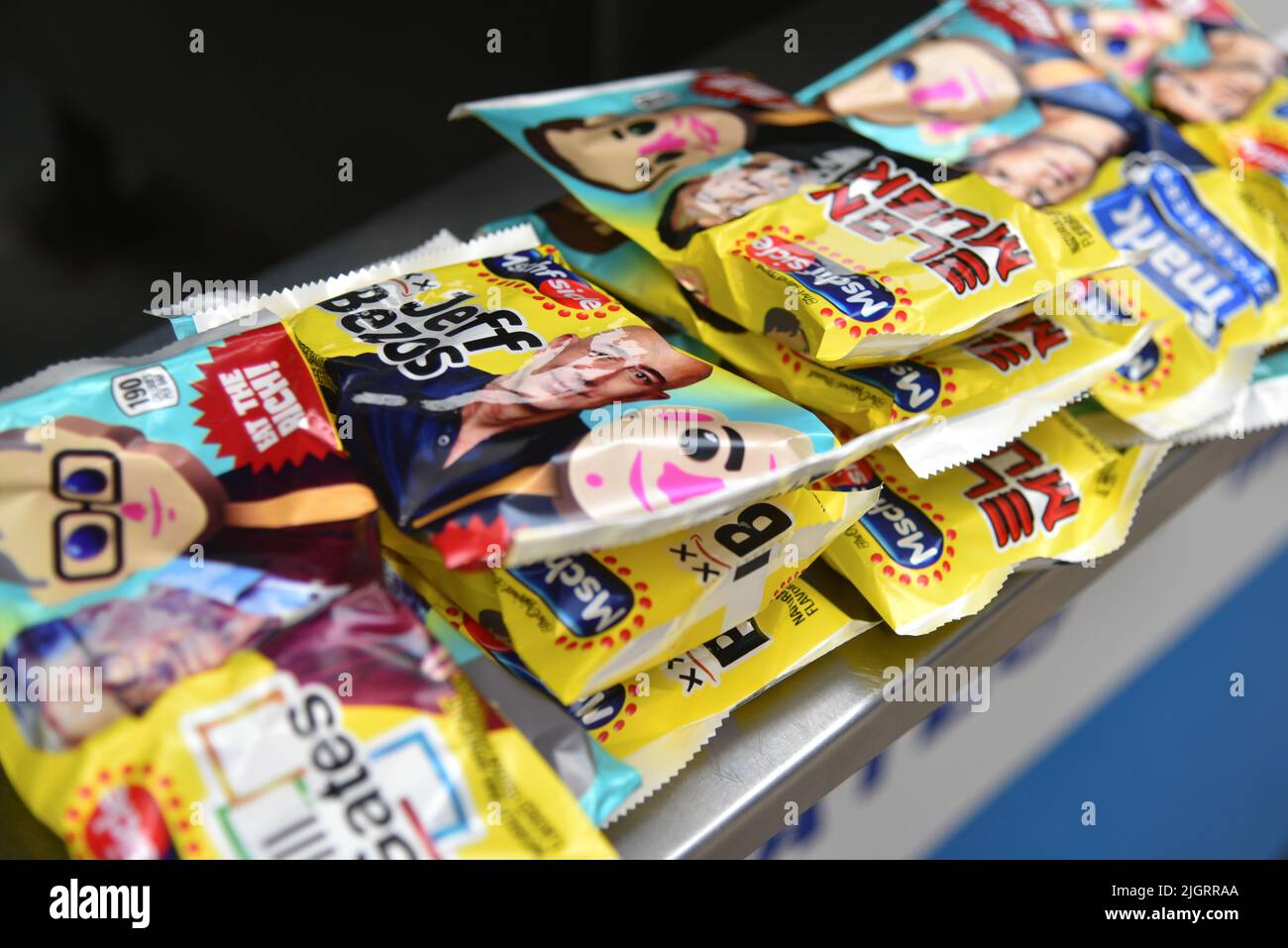 A popup ice cream truck, operated by Brooklyn arts collective MSCHF