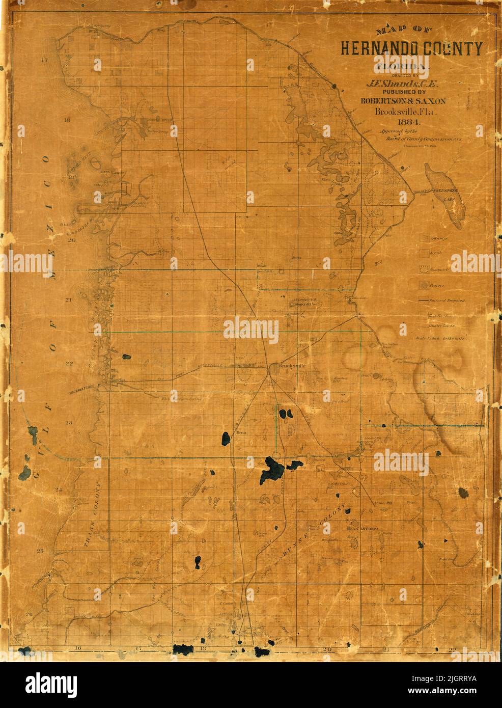 Map of hernando hi-res stock photography and images - Alamy