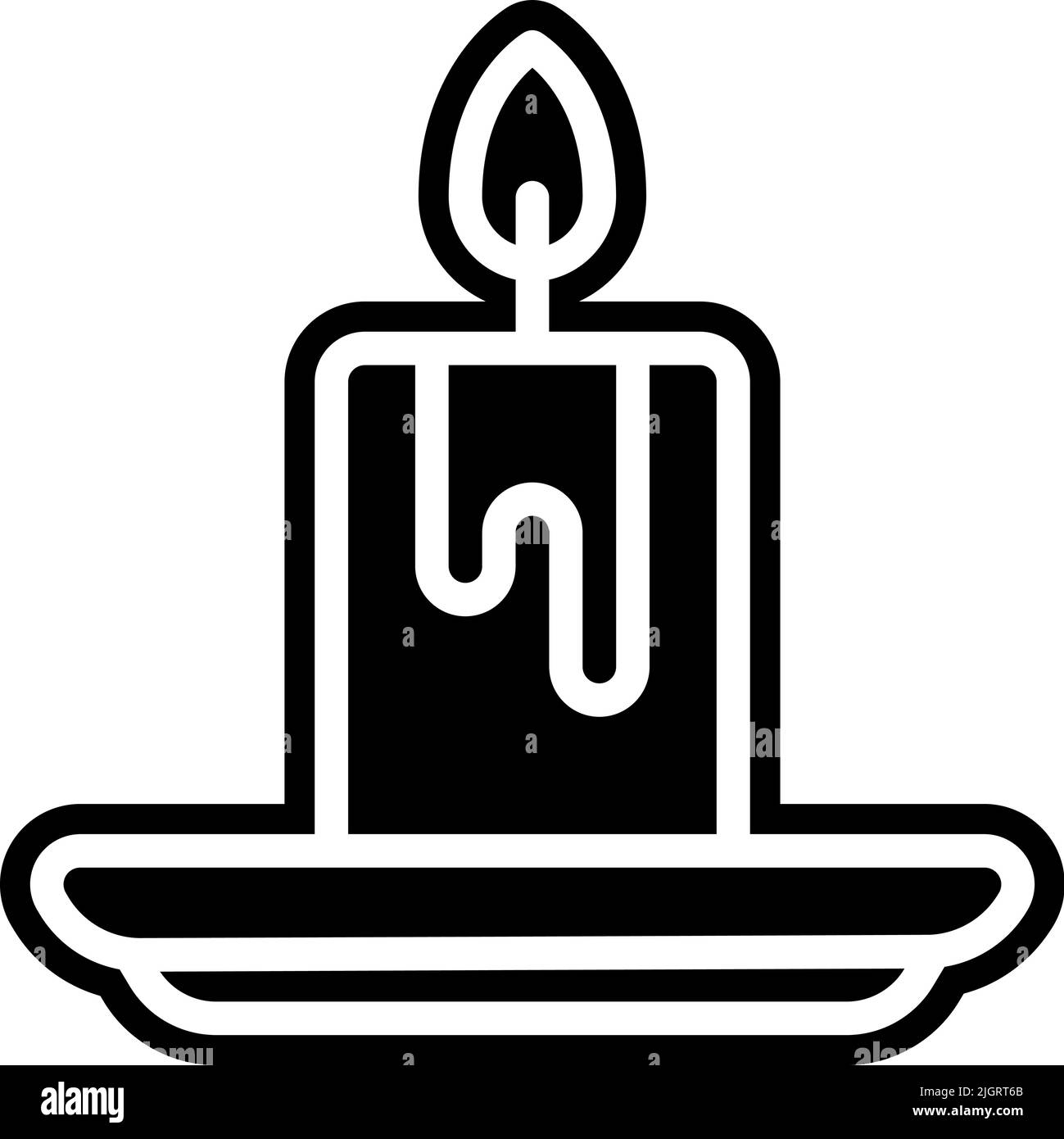 Easter candle icon . Stock Vector