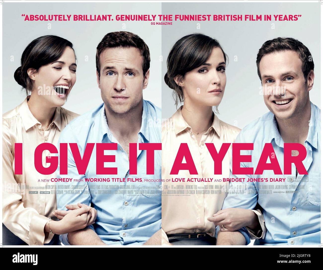 ROSE BYRNE, RAFE SPALL POSTER, I GIVE IT A YEAR, 2013 Stock Photo