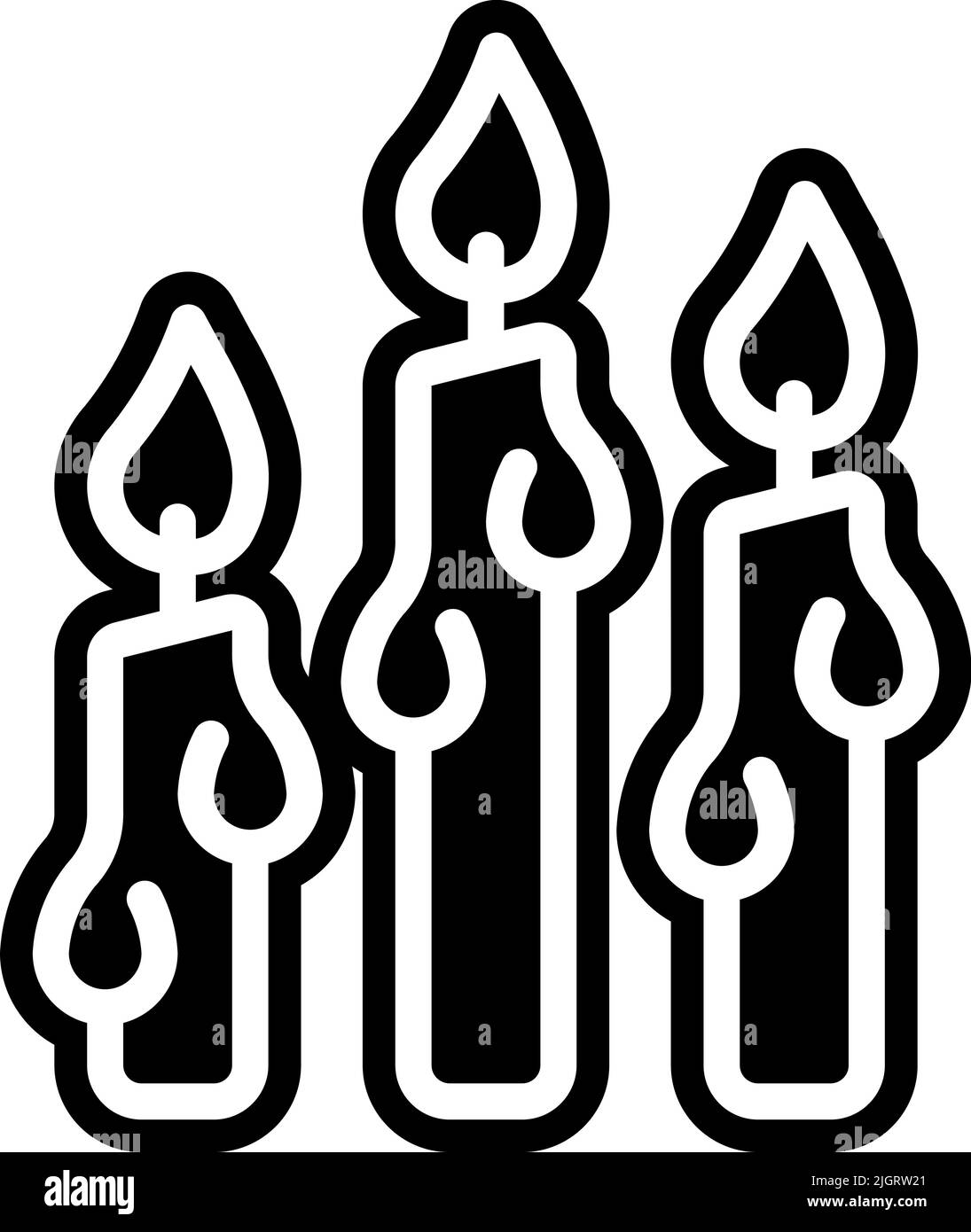 Easter candles icon . Stock Vector