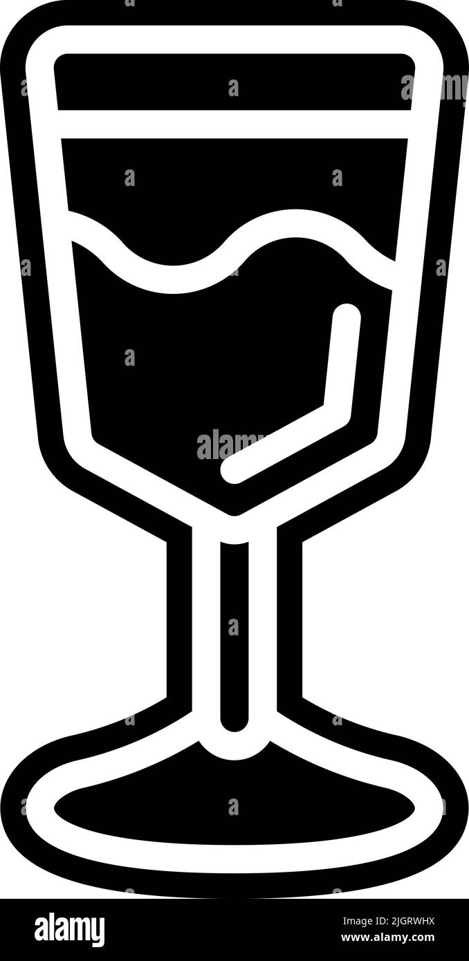 Easter wine icon . Stock Vector
