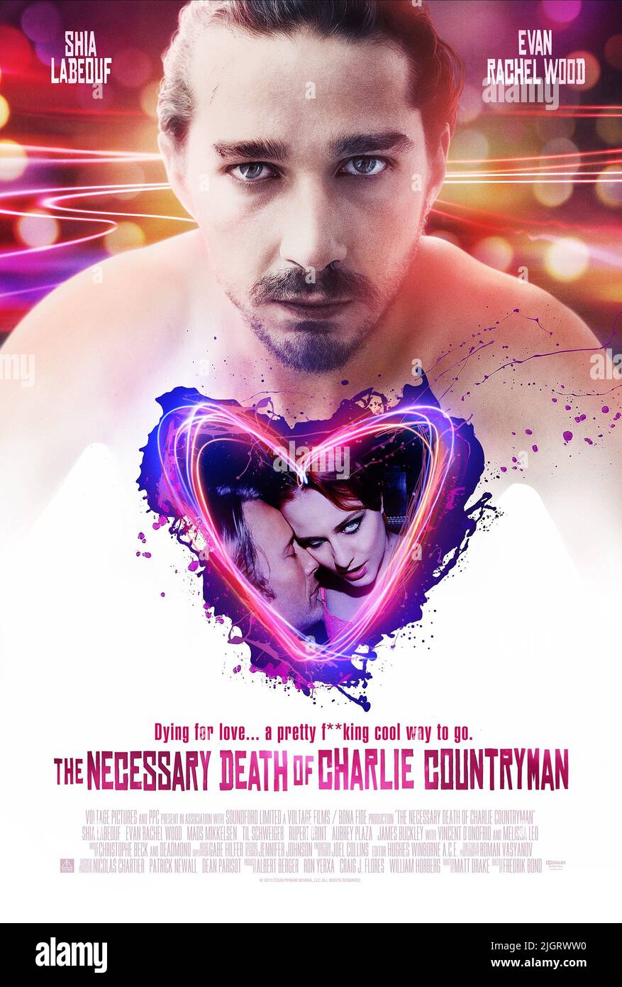 SHIA LABEOUF, EVAN RACHEL WOOD POSTER, THE NECESSARY DEATH OF
