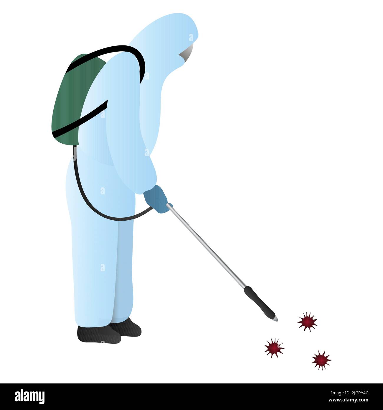 Workman chemical spraying Stock Vector Images Alamy