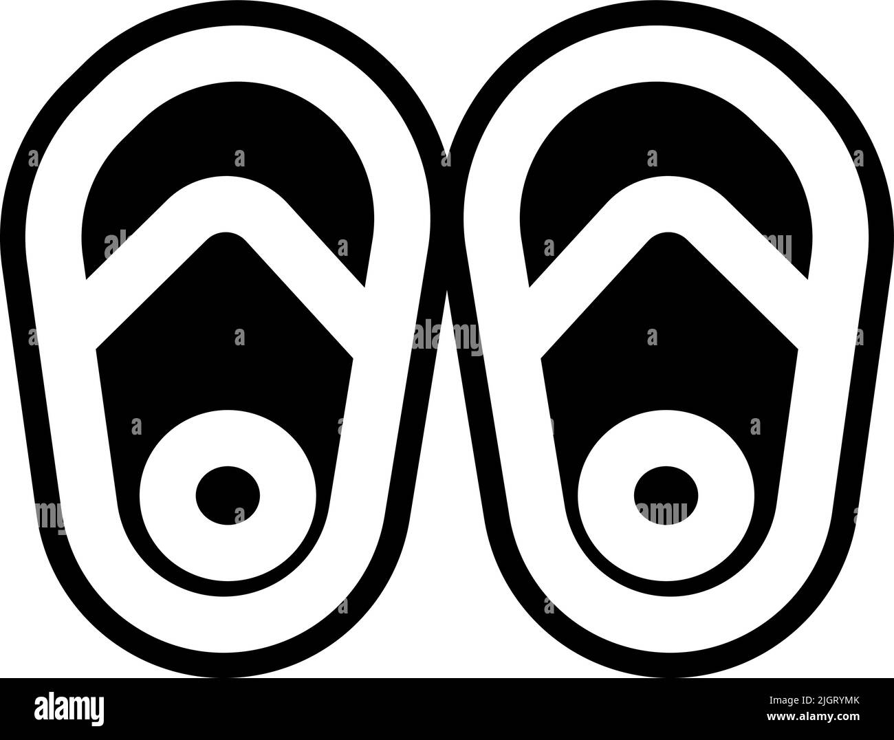 Fashion flips flops icon . Stock Vector