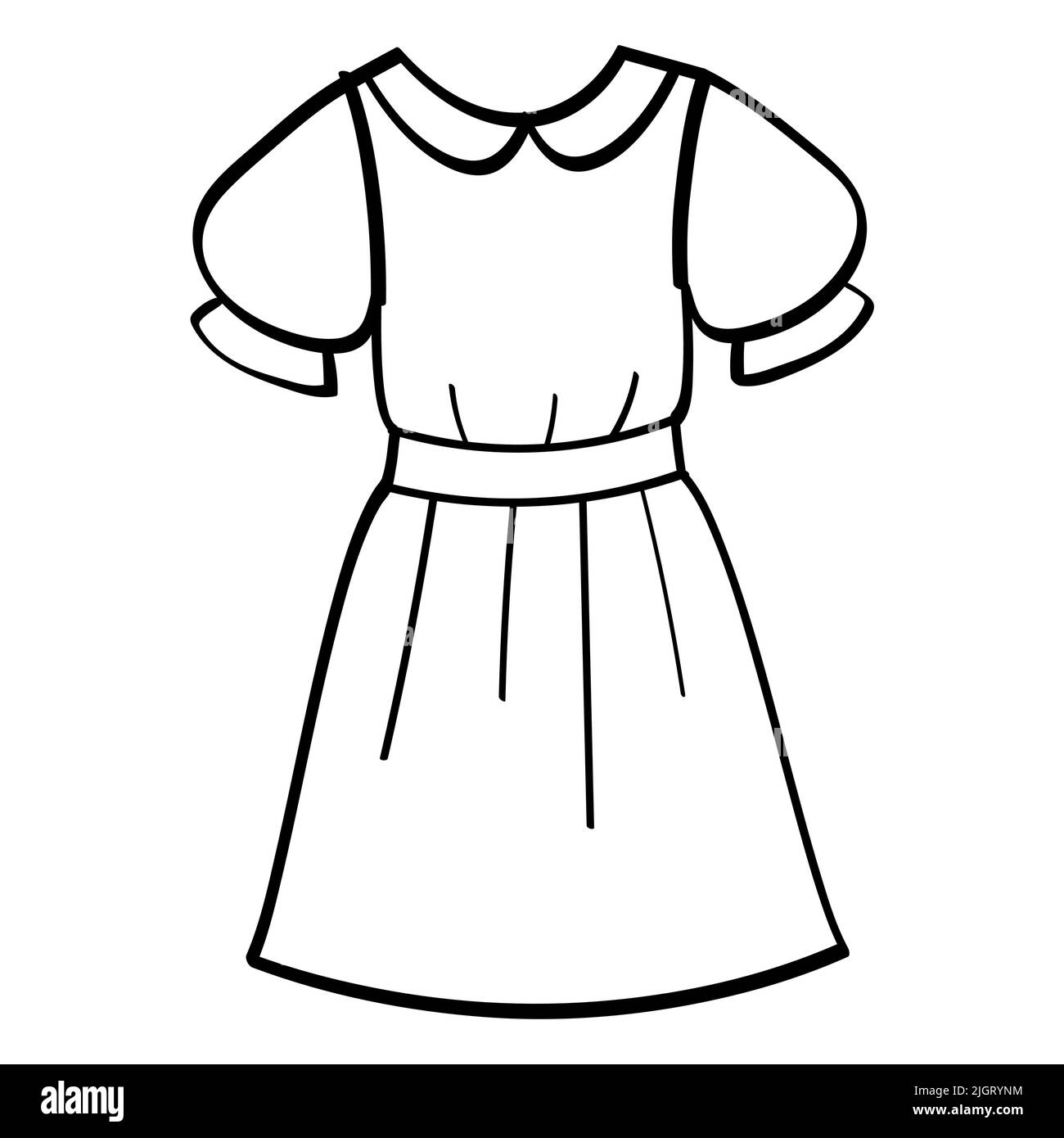 Dress icon. Childish clothing and school accessories icon Stock Vector  Image & Art - Alamy