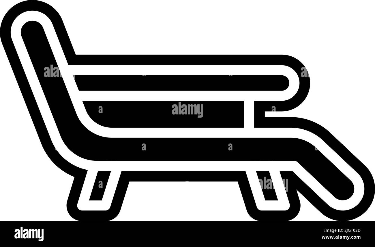 Furniture deck chair icon . Stock Vector