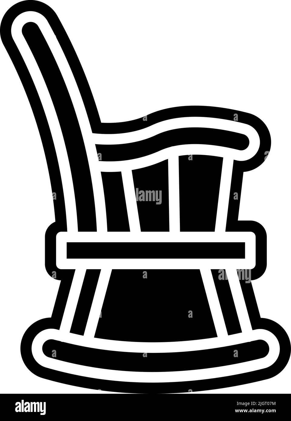 Rocking chair icon outline Black and White Stock Photos & Images - Alamy