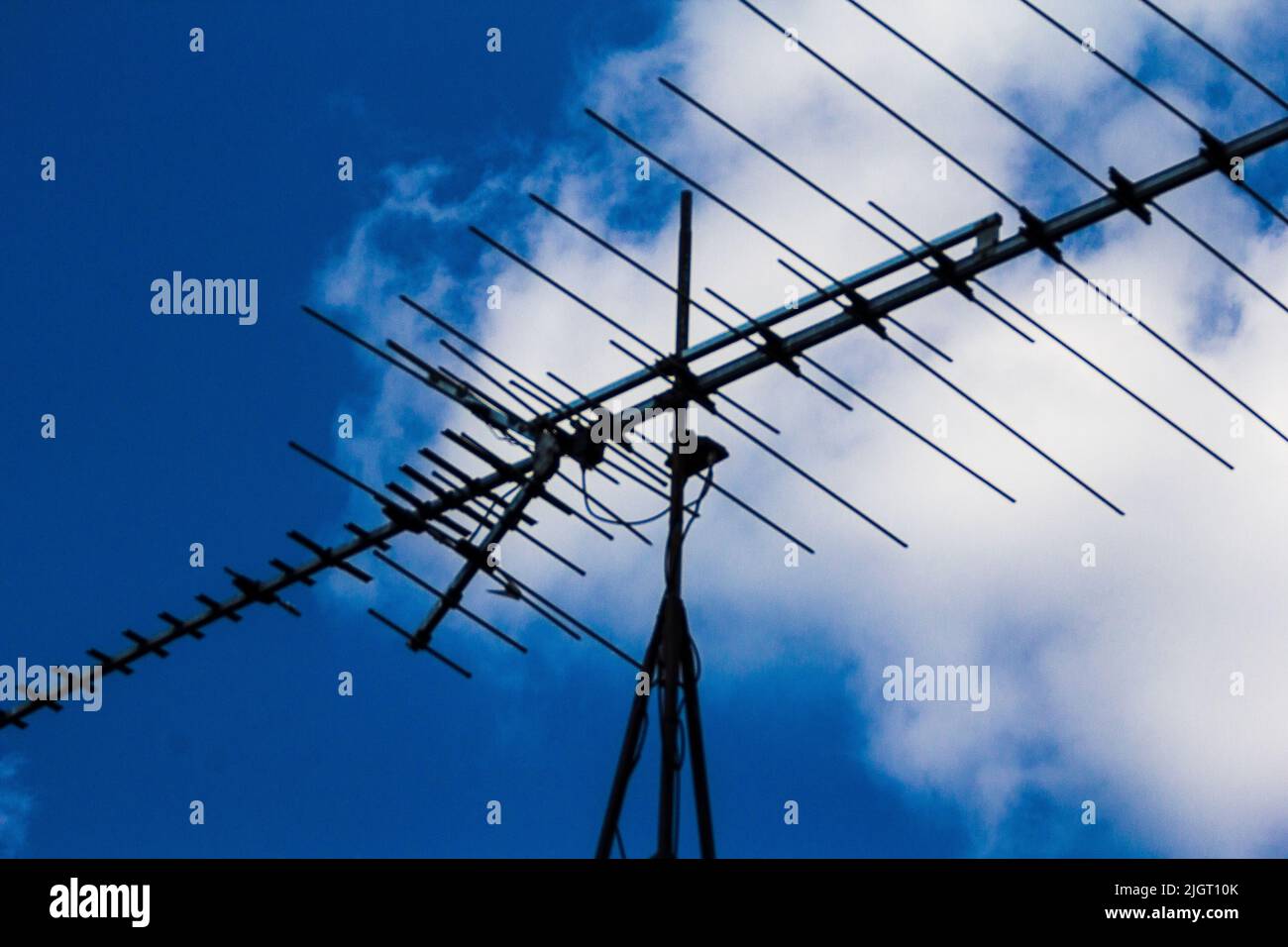 Closeup of an old TV antenna Stock Photo Alamy