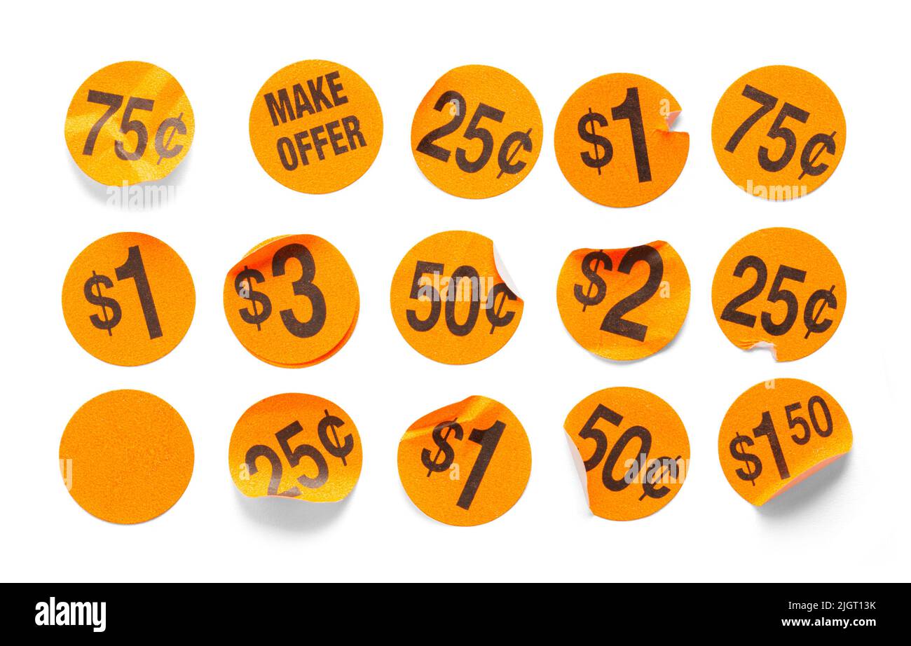 Price stickers hi-res stock photography and images - Alamy