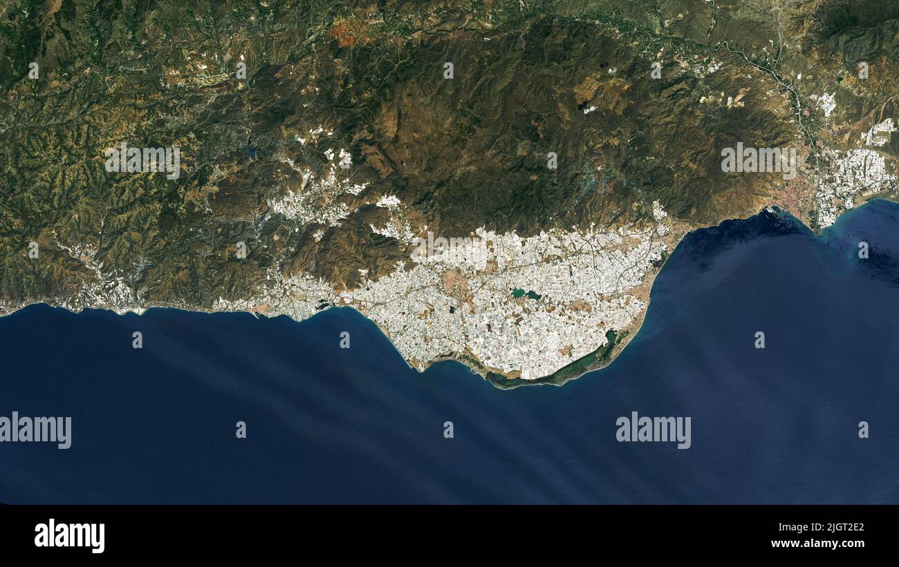 Aerial of the province of Almería in southeastern Spain Stock Photo
