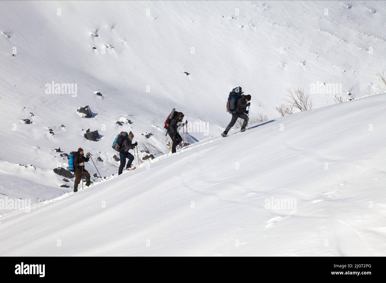 THE DYATLOV PASS INCIDENT, 2013, RYAN HAWLEY, GEMMA ATKINSON, HOLLY GOSS, MATT STOKOE Stock Photo