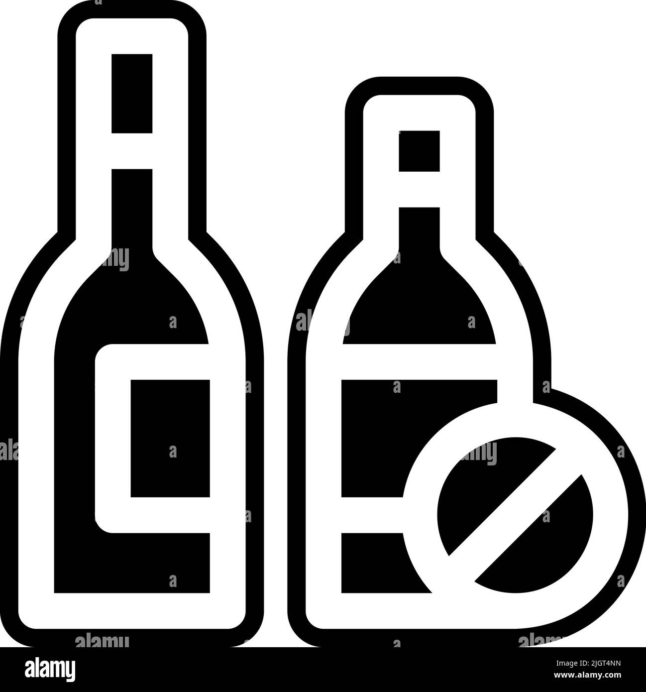 Ramadan no alcohol icon . Stock Vector