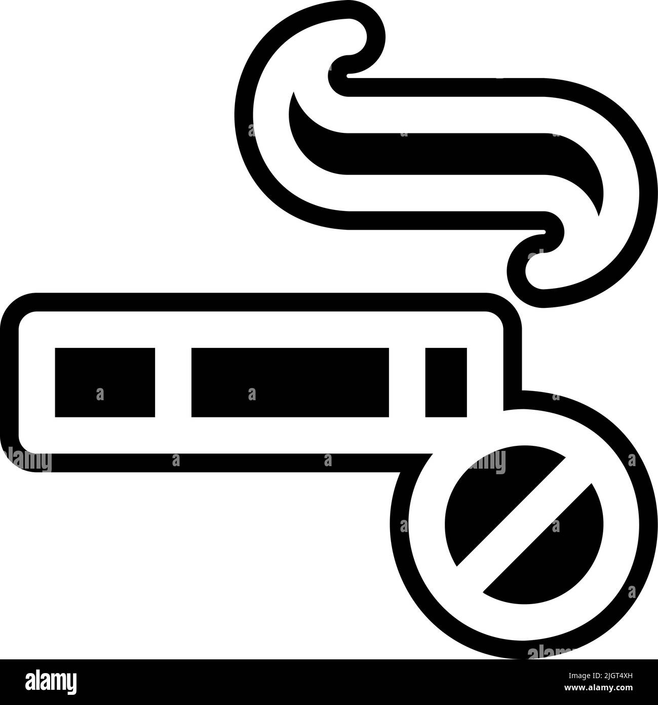 Ramadan no smoking icon . Stock Vector