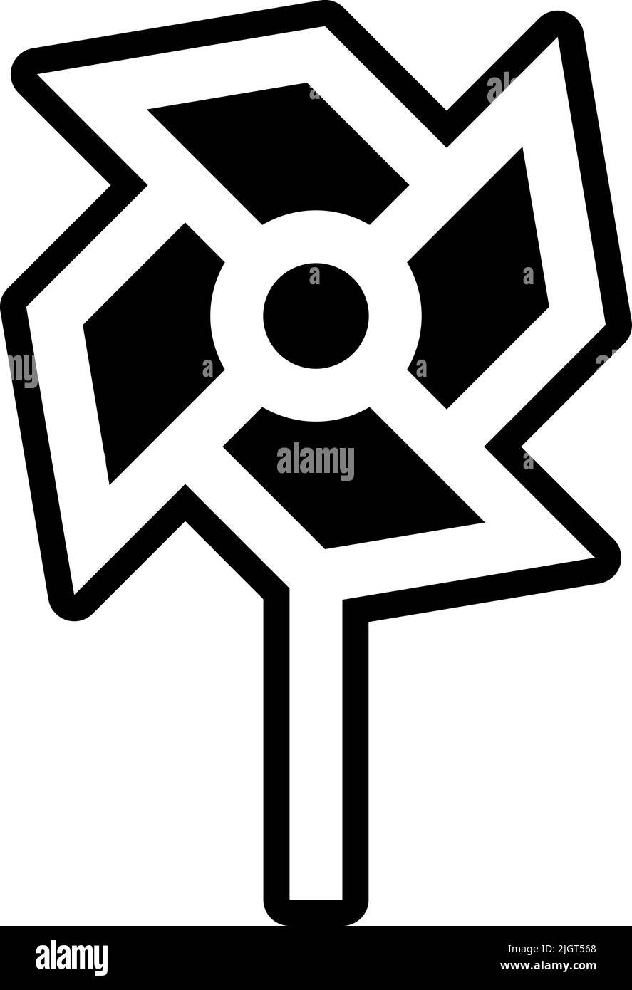 Shows pinwheel icon . Stock Vector