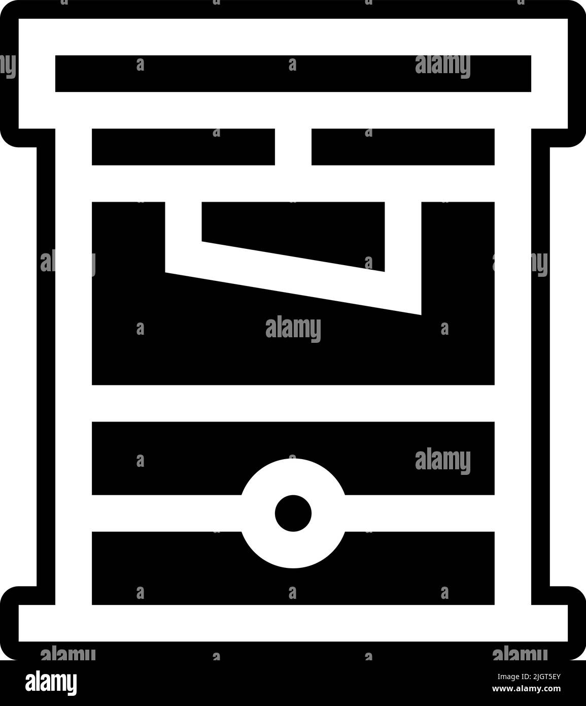 Shows guillotine icon . Stock Vector