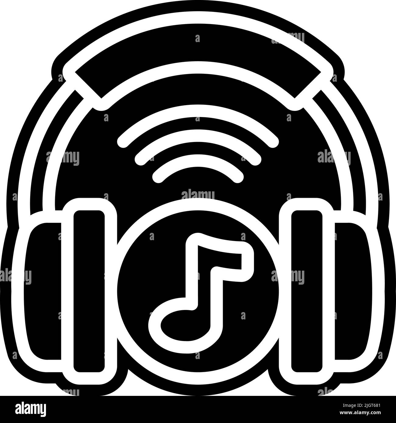 Earphone icon simple style Black and White Stock Photos & Images - Alamy