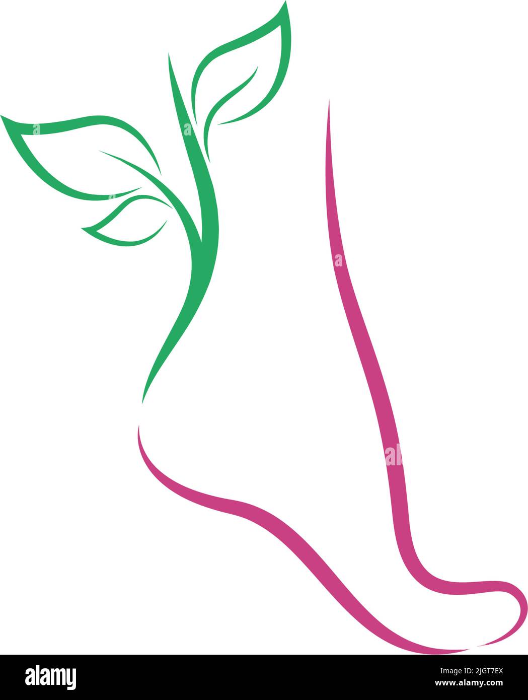 Human foot icon logo design illustration vector Stock Vector