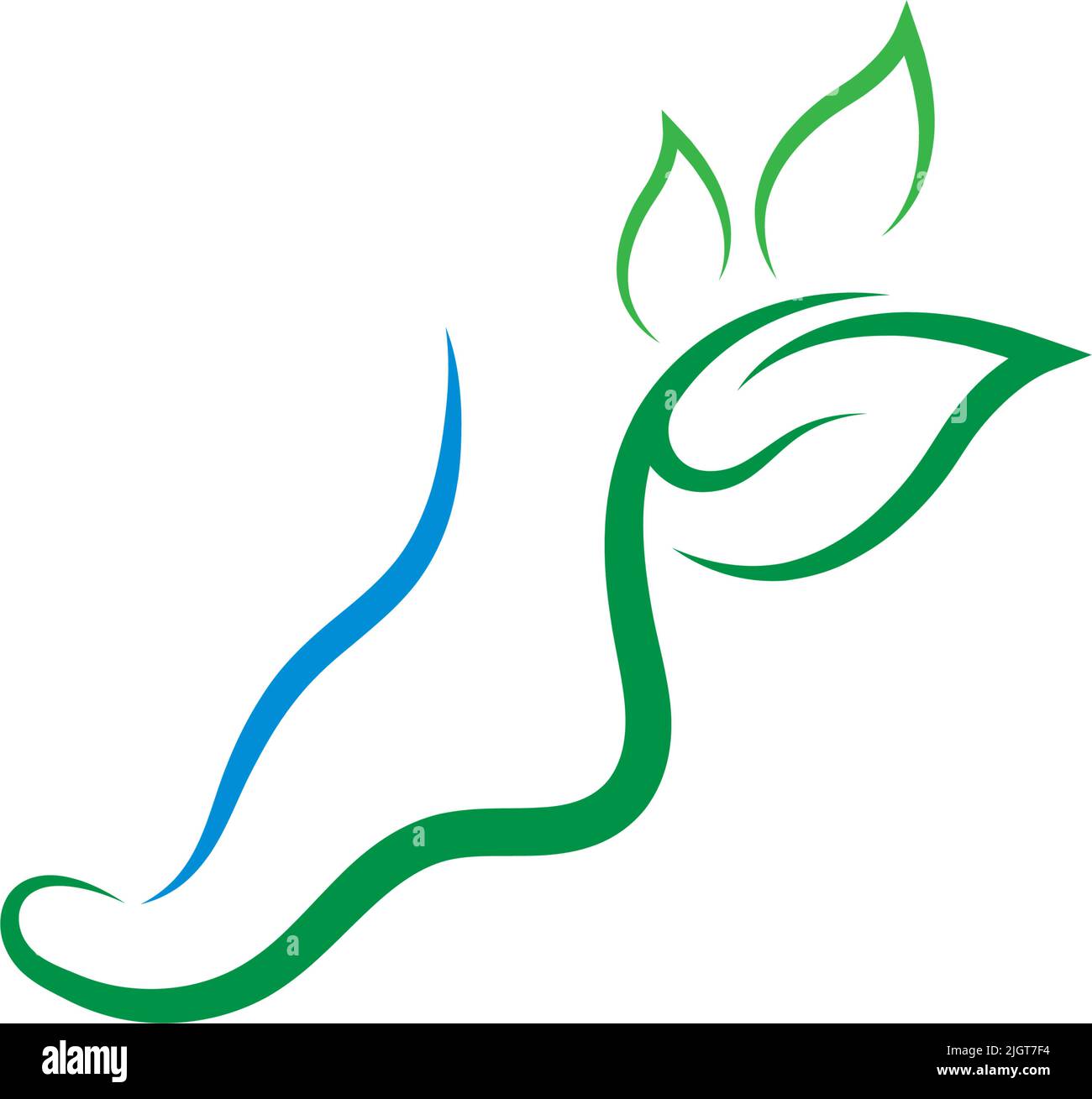 Human foot icon logo design illustration vector Stock Vector