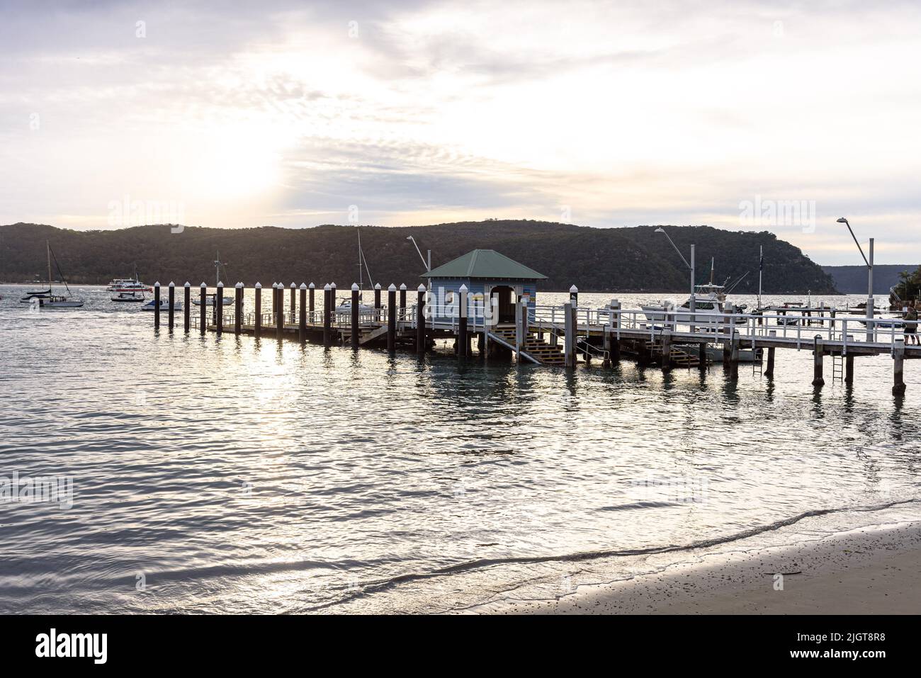 The Palm Beach Wharf on a winter afternoon Stock Photo