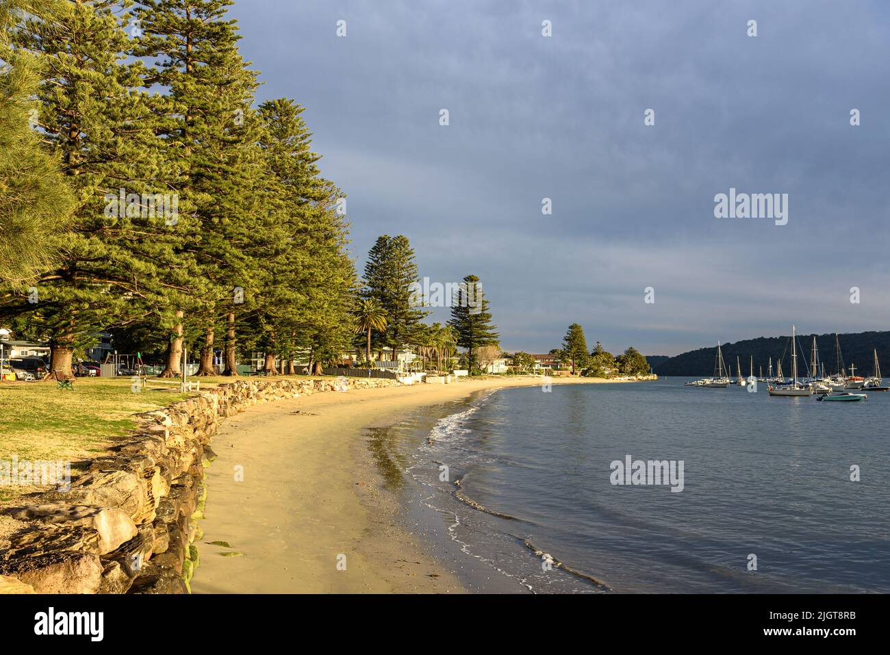 Snapperman Beach in the Northern Beaches town of Palm Beach, New South Wales, in winter Stock Photo