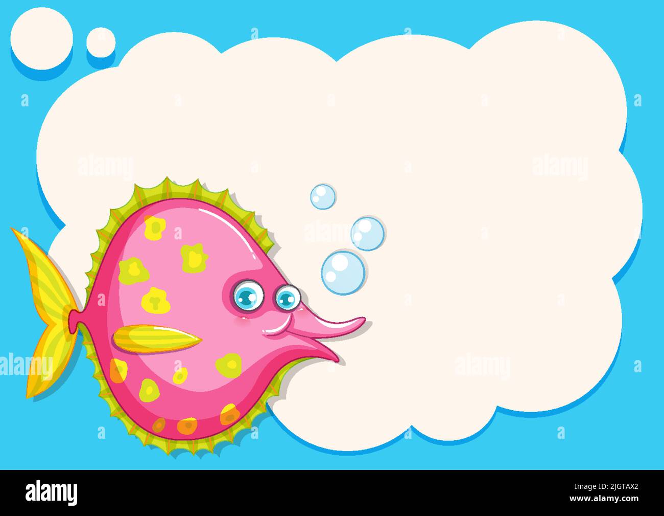 Halibut fish on frame background illustration Stock Vector Image & Art