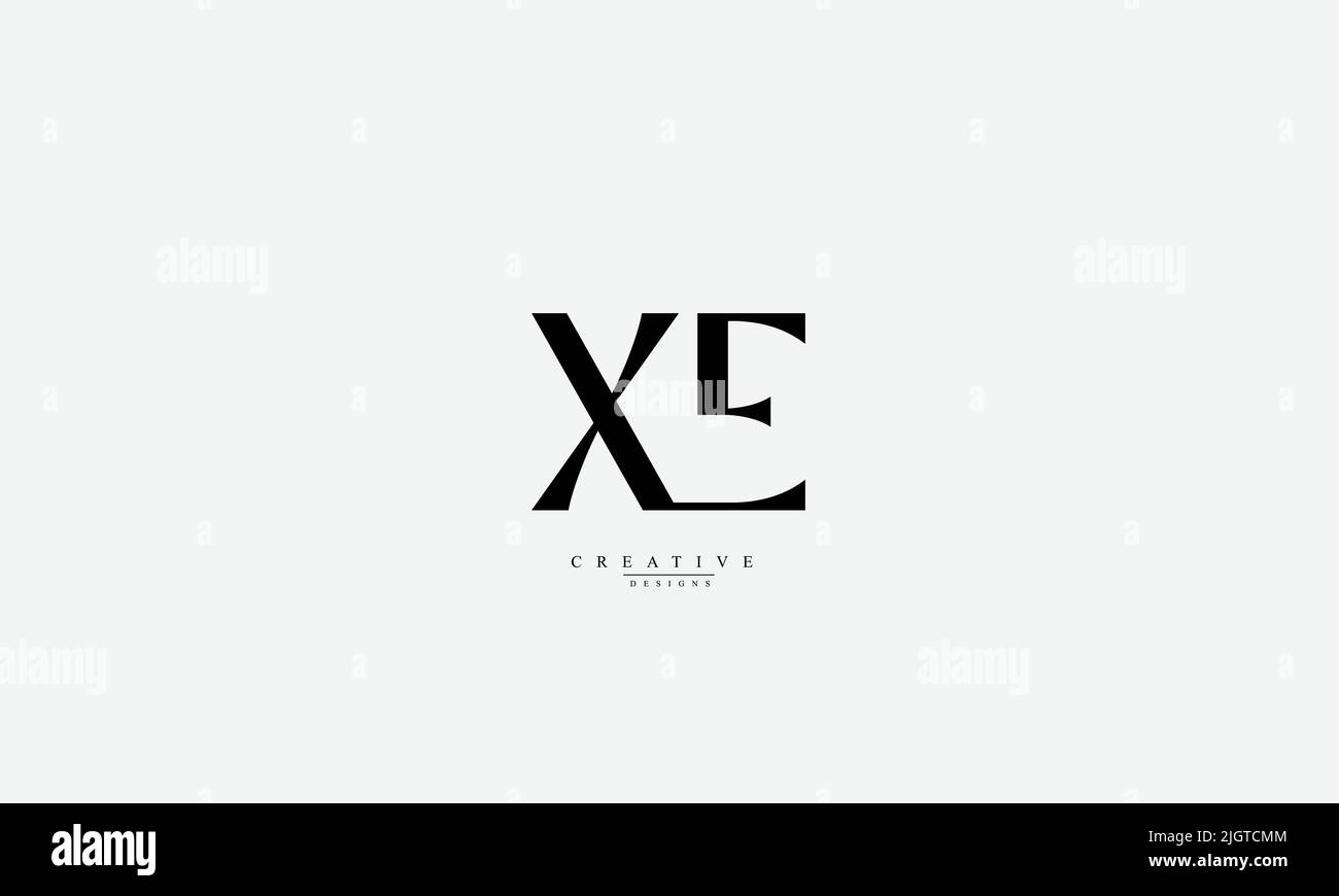 Alphabet letters Initials Monogram logo XE EX X E Stock Vector Image ...