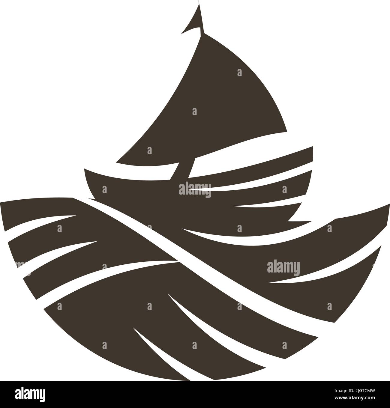 boat ship sea logo Icon Illustration Brand Identity Stock Vector Image ...