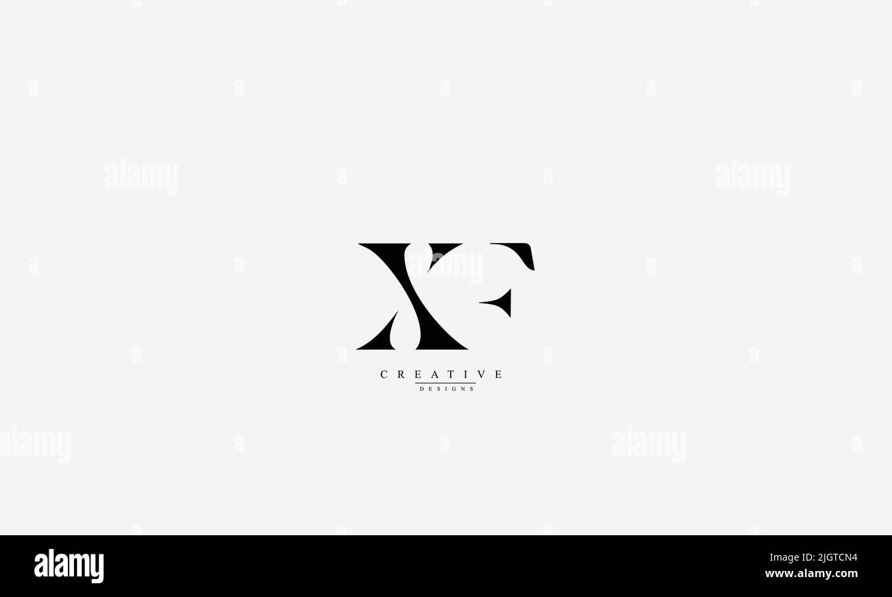 Alphabet letters Initials Monogram logo XF FX X F Stock Vector Image ...