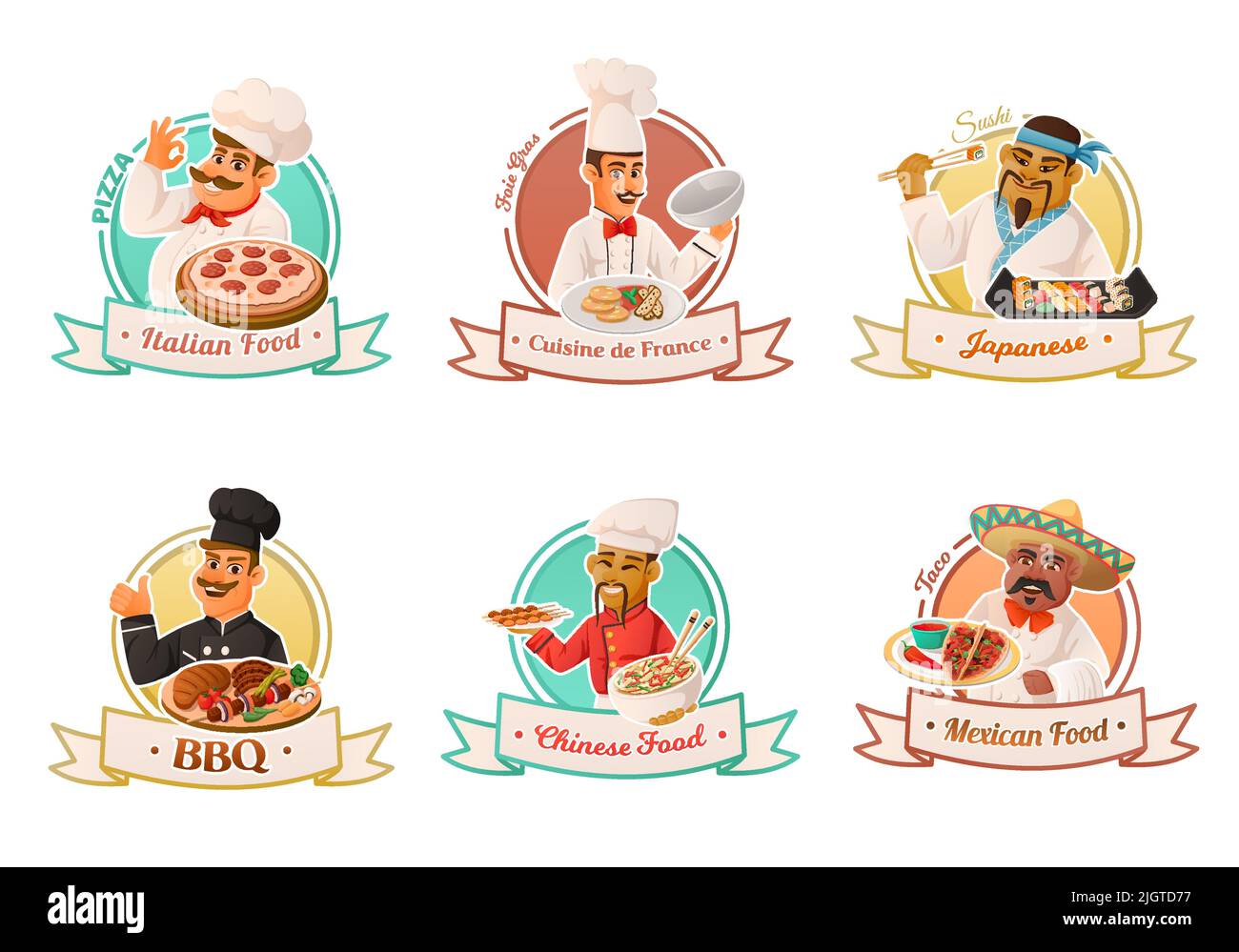 Mexican chef cook shield cartoon hi-res stock photography and images - Alamy
