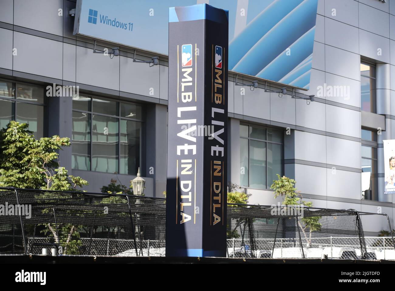 Overall view around downtown Los Angeles for set up of Capital One Play