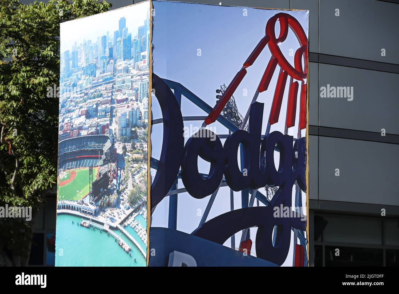 Overall view around downtown Los Angeles for set up of Capital One Play