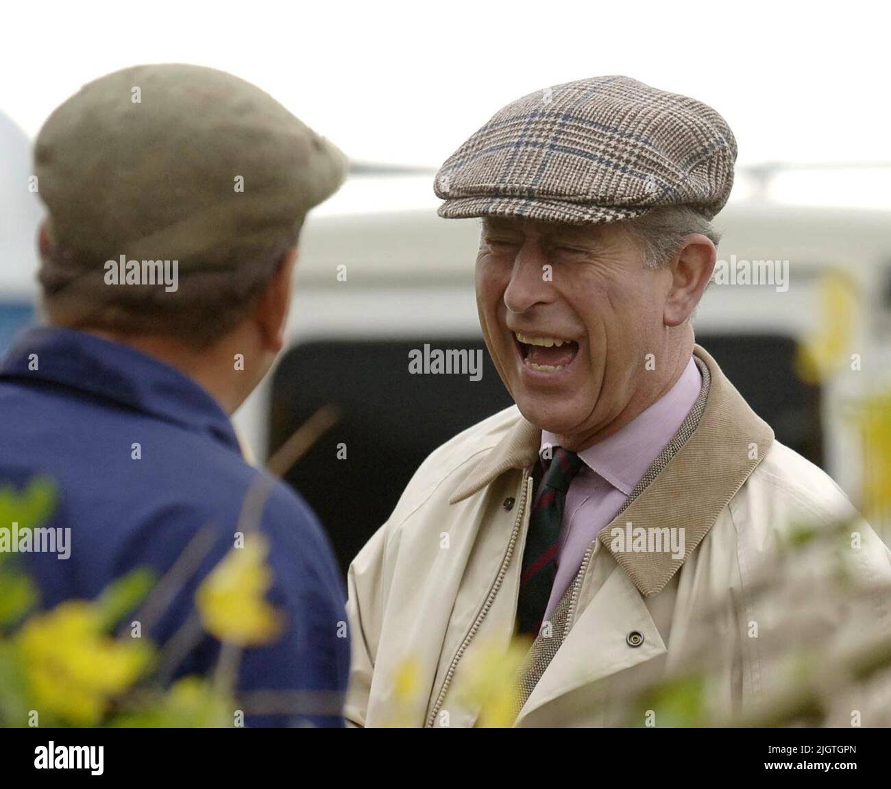 File photo dated 29/10/2005 of Prince of Wales is shown a Yorkshire Billhook by John Savings who was competing in the National Hedgelaying Championship at Tetbury, Gloucestershire. The Prince is a 'countryman to his very core' and it is where he 'finds true peace', the Duchess of Cornwall has written in a personal tribute to her husband. Camilla, who guest edited Country Life magazine to mark her 75th birthday, selected her decades-long partner Charles as one of her rural heroes in an article she penned for the publication. Issue date: Wednesday July 13, 2022. Stock Photo