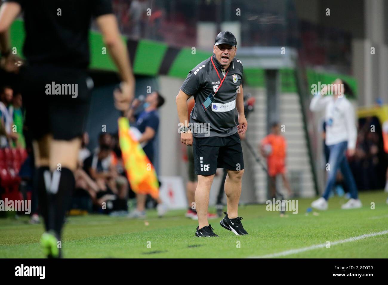 Kf Tirana team during the first round of UEFA Champions League 2022-2023,  football match between Kf Tirana and F91 Dudelange at Air Albania Stadium  Stock Photo - Alamy