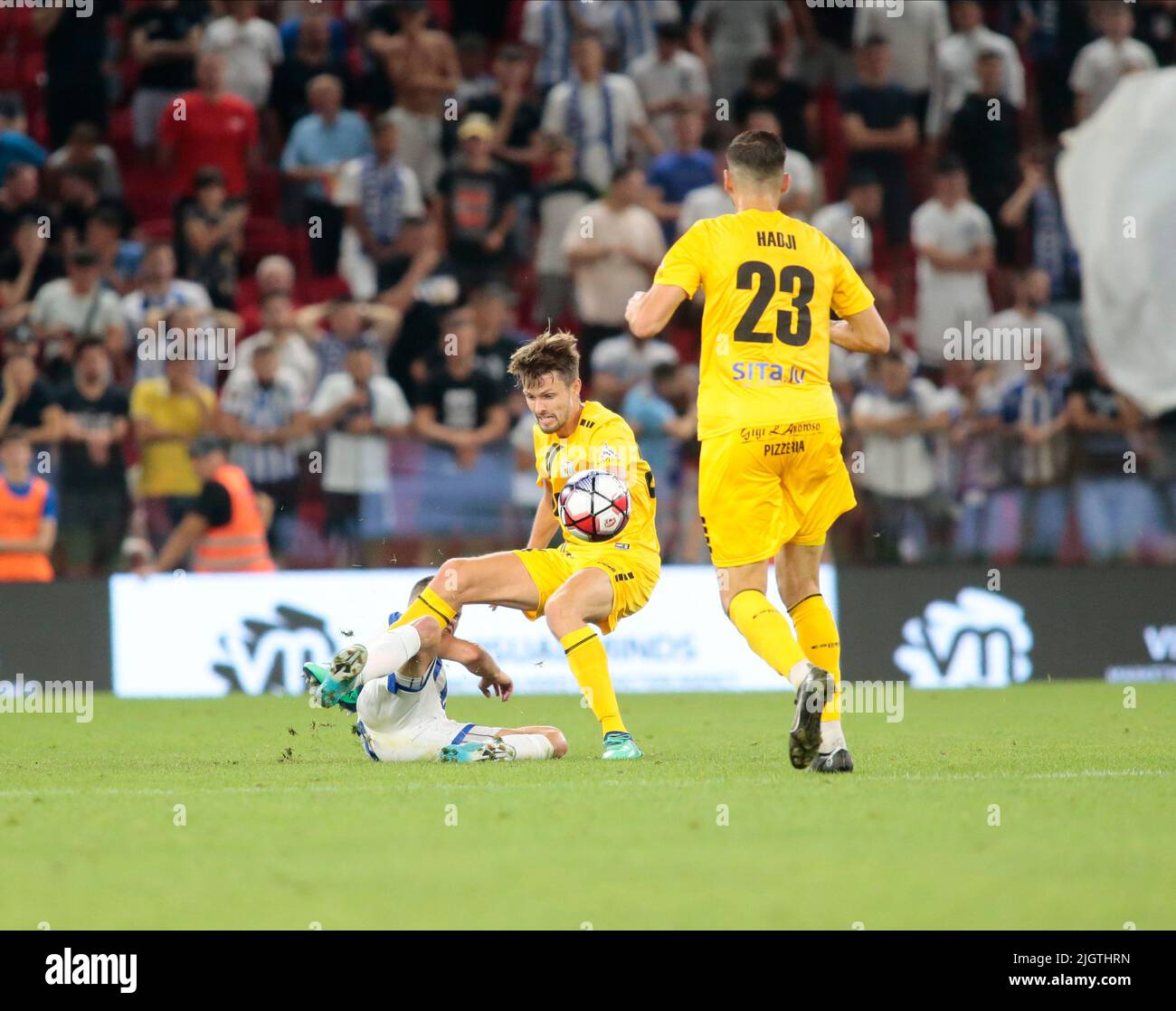 Marsel Ismajgjeci of Kf Tirana during the first round of UEFA Champions  League 2022-2023, football match between Kf Tirana and F91 Dudelange at Air  Al Stock Photo - Alamy