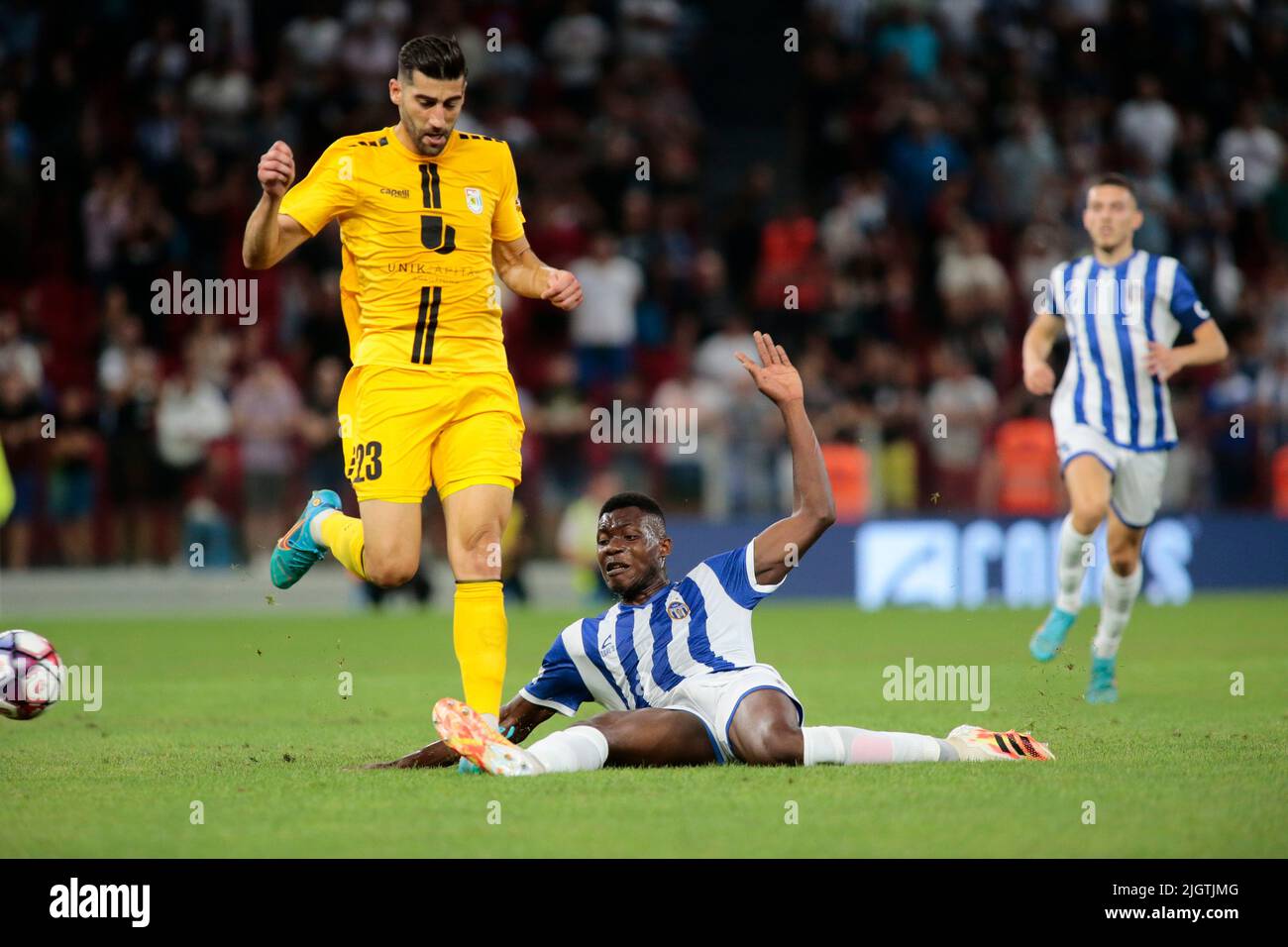 Visar Bekaj of Kf Tirana during the first round of UEFA Champions League  2022-2023, football match between Kf Tirana and F91 Dudelange at Air  Albania Stock Photo - Alamy