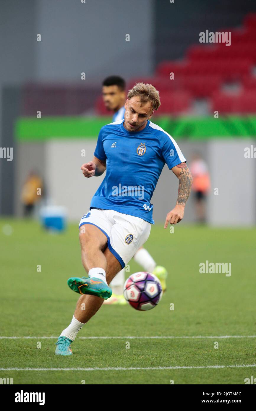 Visar Bekaj of Kf Tirana during the first round of UEFA Champions League  2022-2023, football match between Kf Tirana and F91 Dudelange at Air  Albania Stock Photo - Alamy