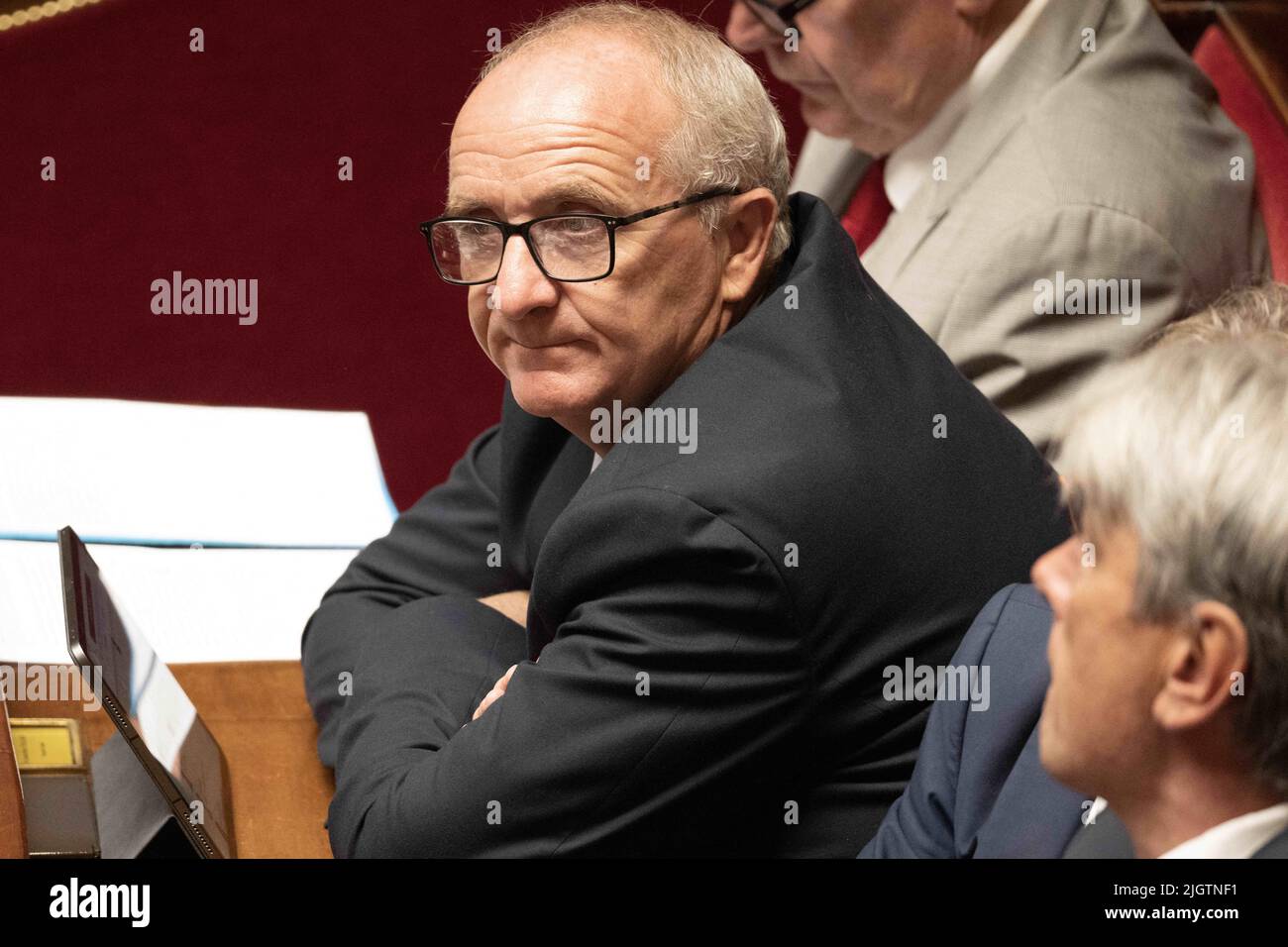 Deputy, Jean-Marc Tellier attends a session of Questions to the Government  at the French National Assembly, on July 12, 2022 in Paris, France. Photo  by David Niviere/ABACAPRESS.COM Stock Photo - Alamy